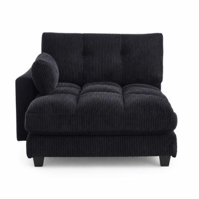 Palm-Sessel mit austauschbaren linken und rechten Armlehnen, drei Becherhaltern und einer Seitentasche, USB-Anschlüssen an den Seitenlehnen, 140L x 112B x 81H,Schwarz