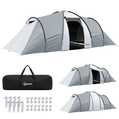 Outsunny Tente Camping 4-6 Pers Dôme Multicolore