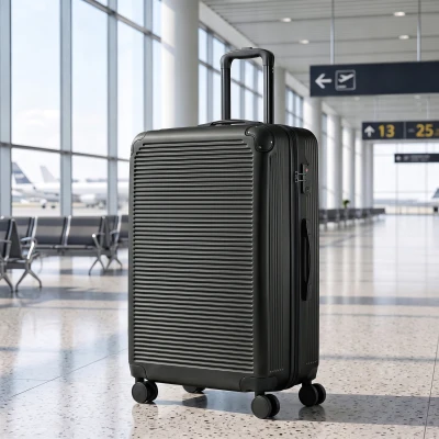 Valiză Mare Rigidă Extensibilă 116L, Negru