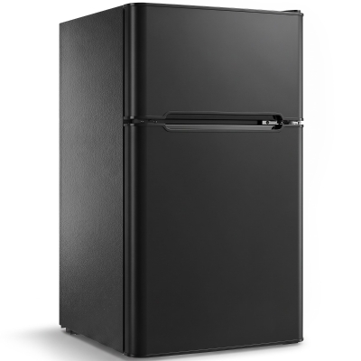 HOMCOM Mini Frigo 90L 2 Portes Thermostat Réglable Noir
