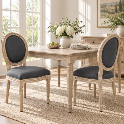 HOMCOM set van 2 eetkamerstoelen 49 cm x 56 cm x 96 cm