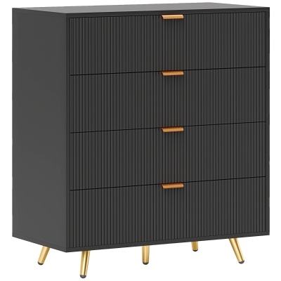 Chest of Drawers 80W x 40D x 90Hcm Black