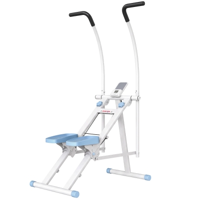 SPORTNOW Stair Stepper Pliable Gym Maison LCD Blanc 85x80x142cm