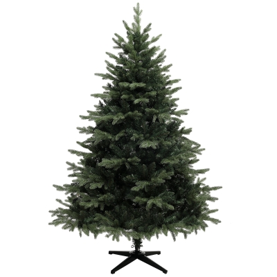 HOMCOM Árvore de Natal Artificial 180 cm com design de abeto, 1696 pontas de ramos e base de aço dobrável, árvore de Natal para casa ou escritório, Verde