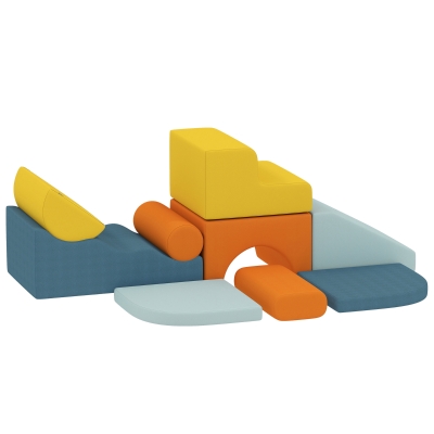 AIYAPLAY Blocs Doux Mousse Colorés Ensemble 9 Pièces Tout-petits