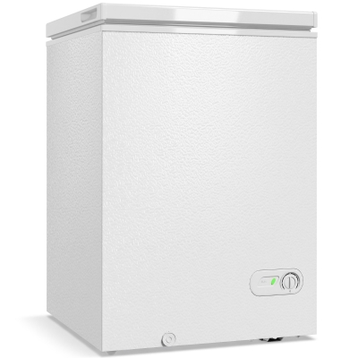 HOMCOM Chest Freezer 91L Removable Basket Temperature Control White