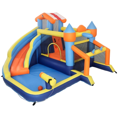 AIYAPLAY Château Gonflable 8 en 1 avec Souffleur Multicolore