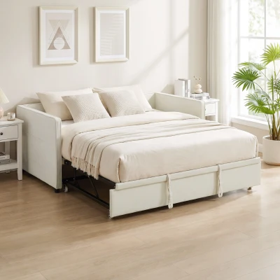 HOMCOM Canapé-lit 2 Places Lit Double 90x190cm
