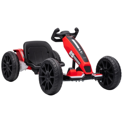 AIYAPLAY Go-Kart Elettrico per Bambini 3-6 Anni 12V, Rosso