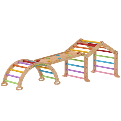 AIYAPLAY Toddler Climbing Frame 9-in-1 with Slide & Ladder