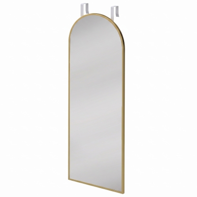 HOMCOM Full-Length Arched Mirror Wall-Mounted Gold 40x110cm
