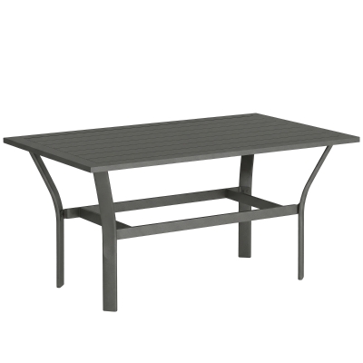 Outsunny Metal Garden Coffee Table Dark Grey 91.5x55cm