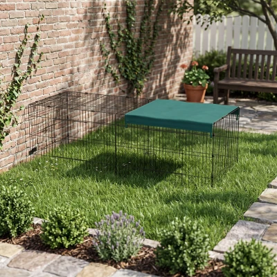 PawHut Enclos Rongeurs Acier+Bâche 220x85x70cm Vert