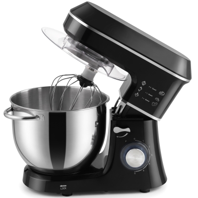 HOMCOM Stand Mixer 7L 1400W 6-Speed Tilt-Head Black