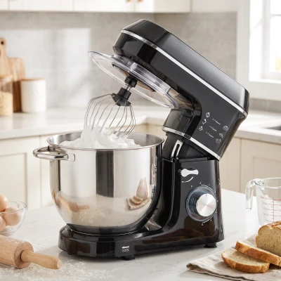 HOMCOM Stand Mixer 7L 1400W 6-Speed Tilt-Head Black