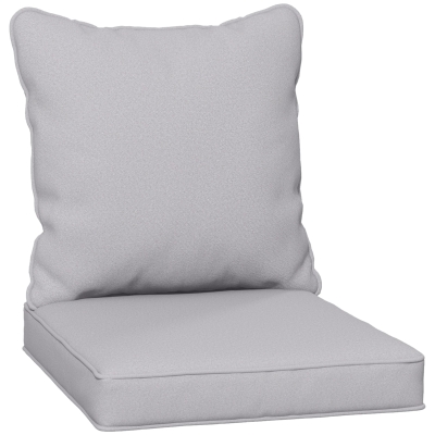Outsunny Patio Chair Cushion Set Light Grey