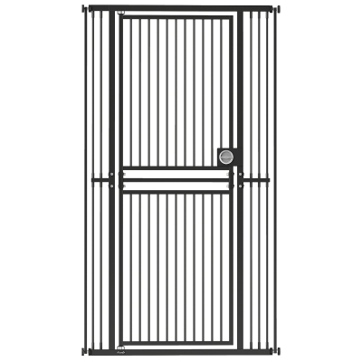 PawHut Extra Tall Pet Gate 180cm Adjustable Pressure Fit Black
