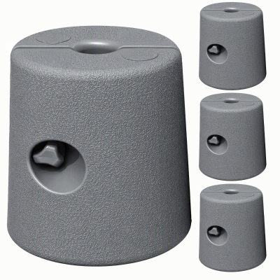 Outsunny Tent Weights Set HDPE 48KG Black