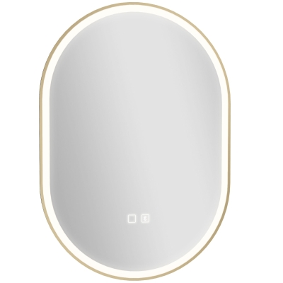 HOMCOM Espejo de Baño con Luces LED y Altavoz Bluetooth Antivaho 100x70 cm 3 Colores Regulables Ajuste de Brillo