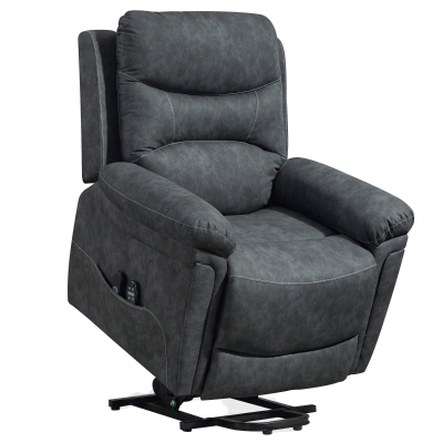 HOMCOM Power Lift Recliner Chair Massage Heat USB Grey