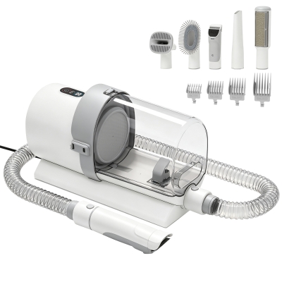 PawHut Dog Grooming Kit 2.5L Vacuum Clipper Low Noise 65dB