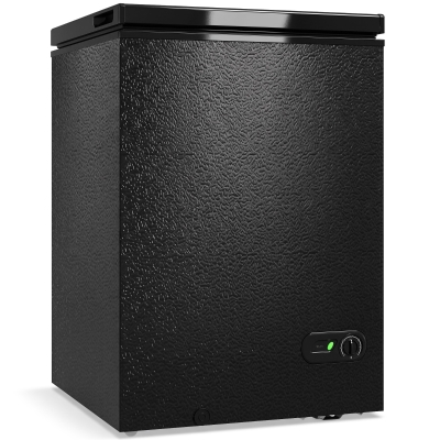 HOMCOM Chest Freezer 91L Removable Basket Mechanical Control Black