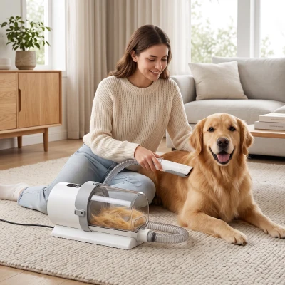 PawHut Dog Grooming Kit 2.5L Vacuum Clipper Low Noise 65dB