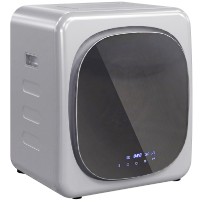 HOMCOM Compact Tumble Dryer 4kg Stainless Steel Silver