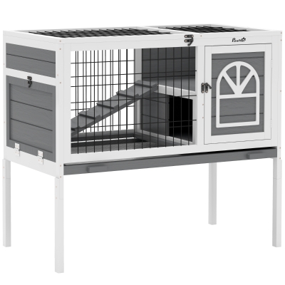 Rabbit Hutch 90 x 53 x 87cm Grey