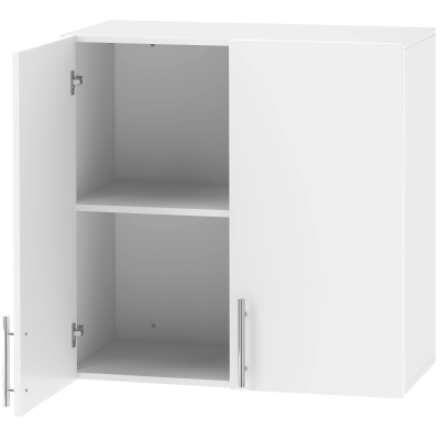 HOMCOM Pensile da Bagno con 2 Ante, Bianco