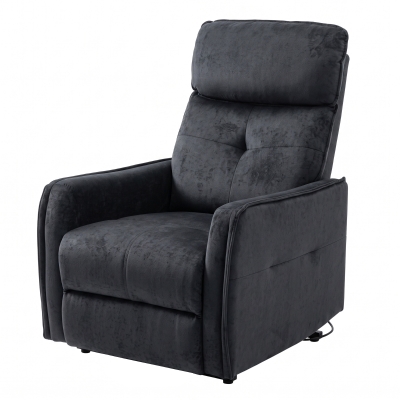 HOMCOM Fauteuil Relax Électrique Massage Releveur Chenille Noir