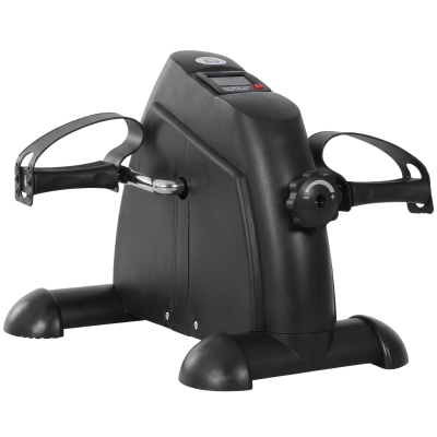 HOMCOM Mini Cyclette Portable LCD Entraînement Jambes et Bras Noir