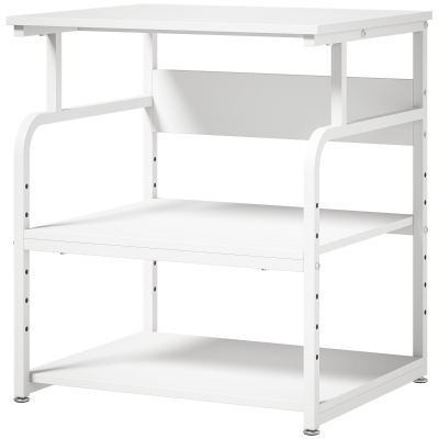 HOMCOM Supporto per Stampante a 3 Ripiani Bianco
