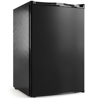 HOMCOM Mini Congelador Bajo Encimera 84,8 L Silencioso con Puerta Reversible Temperatura Ajustable 2 Estantes Extraíbles Negro