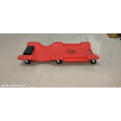 HOMCOM Rolling Shop Creeper Padded 6 Swivel Casters 150kg Red