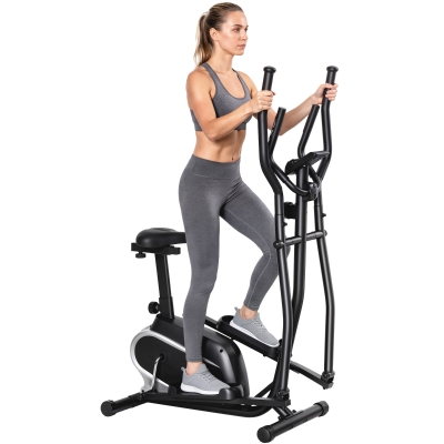 HOMCOM Cyclette bici ellittica 103cm x 62cm x 151cm Nero
