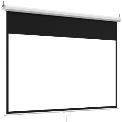 HOMCOM Telo Proiettore 84" 16:9 Fissaggio a Muro e Soffitto