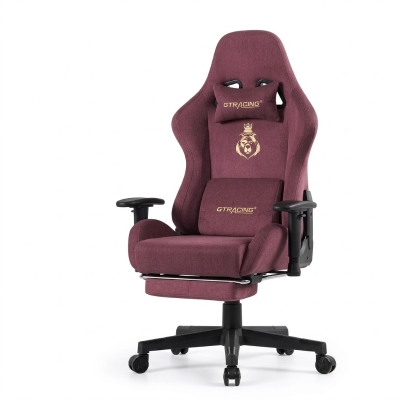 Sedia da gaming con poggiapiedi, Rosso