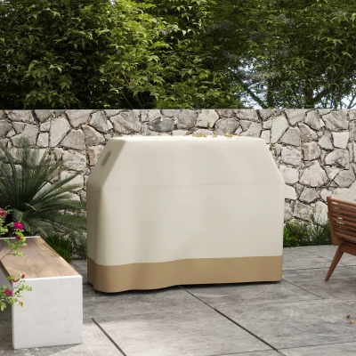 Outsunny Grill Cover PU Coated 66x152cm Beige