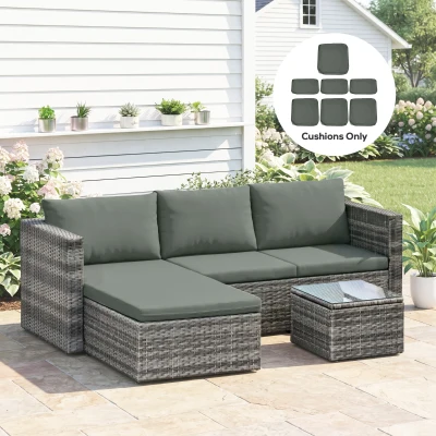 Outsunny Rattan Seat Cover Replacement Garden Furniture