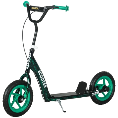 AIYAPLAY Scooter Enfant Grandes Roues 6-12 Ans Vert
