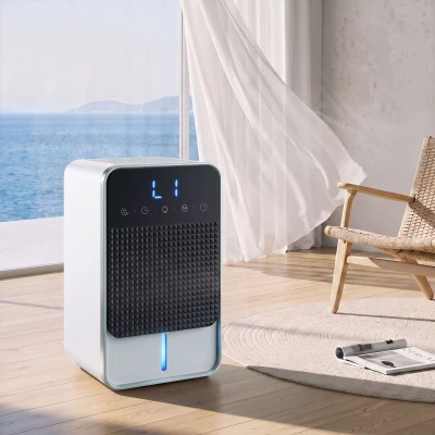 HOMCOM Déshumidificateur 0,4L/jour 15m² LED RGB Minuterie Noir
