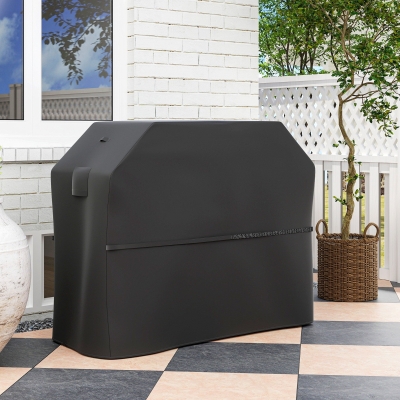 Outsunny BBQ Cover Waterproof Oxford Fabric Black 147x61x122cm
