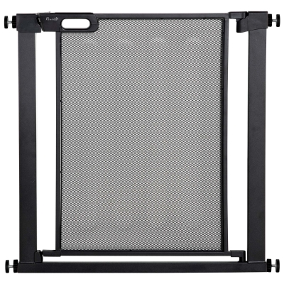 PawHut Dog Safety Gate Automatic Closing Black