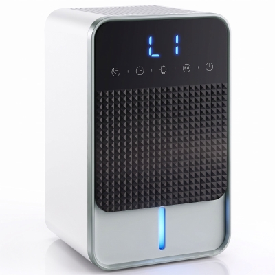 HOMCOM Small Dehumidifier 400mL LED Timer RGB Home Bedroom