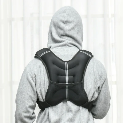 HOMCOM 8KG Weighted Running Vest with Pocket Black