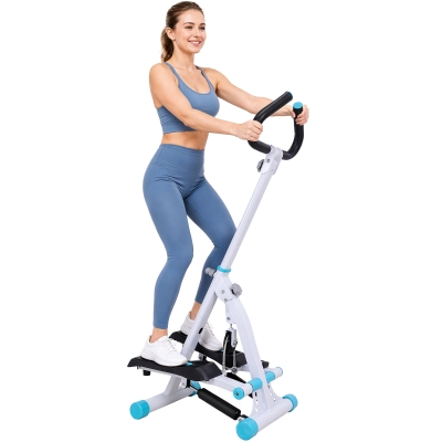 HOMCOM Stepper Fitness Machine w/ Handle White