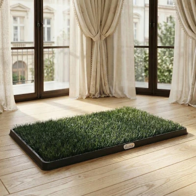 PawHut Tapis Gazon Artificiel Chien 76x50,5cm Intérieur Extérieur