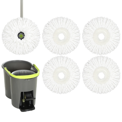HOMCOM Balai Serpillère 20L Tête Rotative 360° Gris Foncé