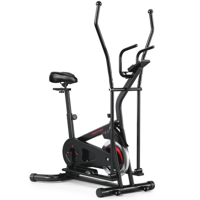 SPORTNOW Elliptical Cross Trainer Adjustable Seat LCD Home Black